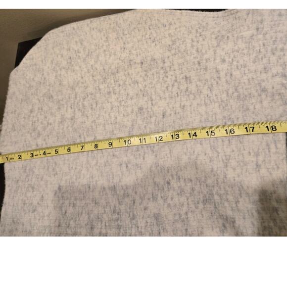 Bailey 44 Slope Merino Wool Off-Shoulder Ribbed Sweater Heather Gray Cream XS - Picture 11 of 12